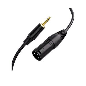 Monoprice 6ft XLR Male 1/8in TRS Male Connector 24 AWG SR Series Black